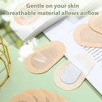 80 Pcs Adhesive Eye Patches, Disposable Eye Pads for Adults Latex Free Adhesive Bandages(3 x 2 Inch,Nude)