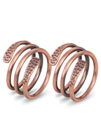 Fashtour 100% Pure Copper Rings for Women & Men, Adjustable Handmade Rings