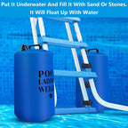 moonoom 2Pcs 30L/75LB Pool Step Weights, 500D PVC Waterproof Swimming Pool Sand Bags with Heavy-Duty Nylon and Handle, Universal Pool Step Anchor Bag for Above Ground and in-Ground Stairs