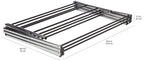 Amazon Basics Foldable Portable Metal Clothes Drying Rack for Indoor Air Drying, Energy Saving, 14.5 x 29.5 x 41.8 inches, Chrome Silver