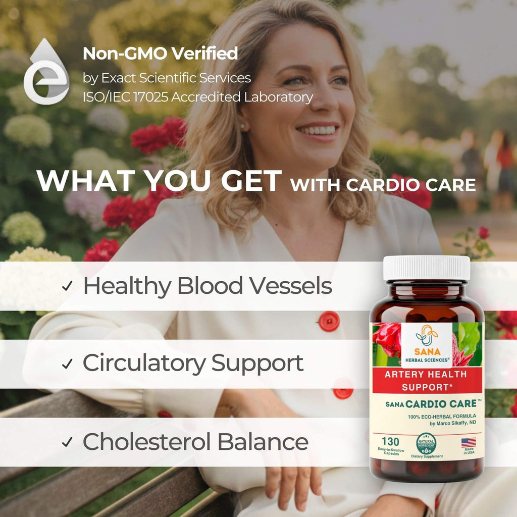Artery Plaque Removal Formula | 4-Element All-Natural Supplement to Support Blood Pressure, Healthy Cholesterol, and Heart Rhythm | 130 Easy-to-Swallow Capsules | by Sana Herbal