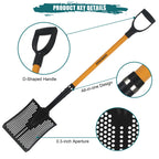 ZOYACREATE Sifting Shovel, 45 in Heavy Duty Sand Sifter Beach Chicken Coop