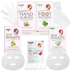 SpaLife 10 Piece Korean Face Mask & Moisturizing Hand Gloves Set | Foot Mask Socks for Dry Cracked Hands & Feet | Korean Skincare Cuticle Repair Mask Women | Self Care Gifts for Women | 10 Pack