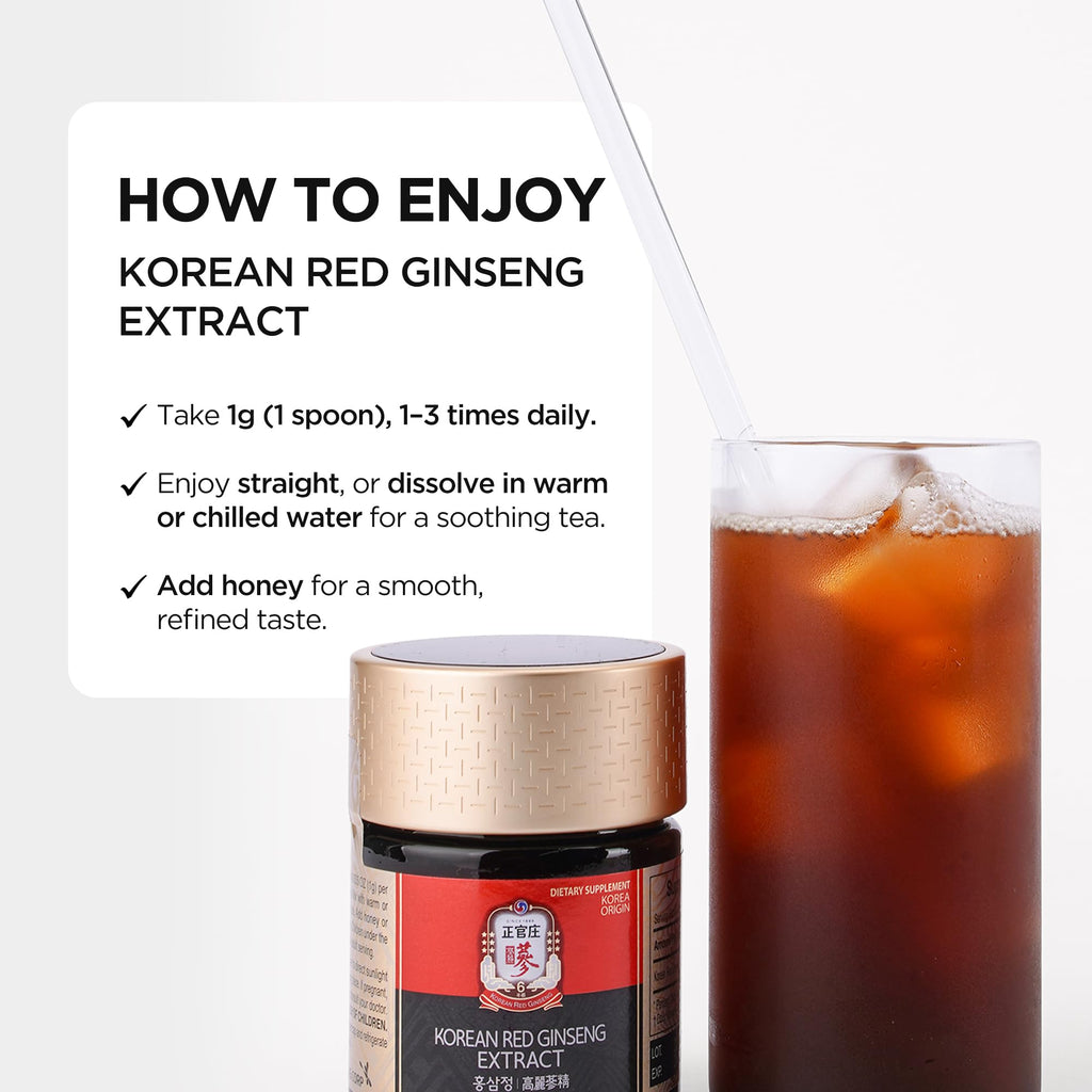 JUNG KWAN JANG Korean Red Ginseng Concentrated Extract 120g, Premium Korean Ginseng Roots, Immune System Booster, Energy Stamina, Antioxidants Healthy Memory, Blood Circulation