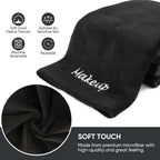 UNIMADE Makeup Remover Cloth, 24 Pack Black Facial Wash Cloths, Soft Coral Fleece Microfiber Towel for Face, Hand, and Bathroom(13" x 13")