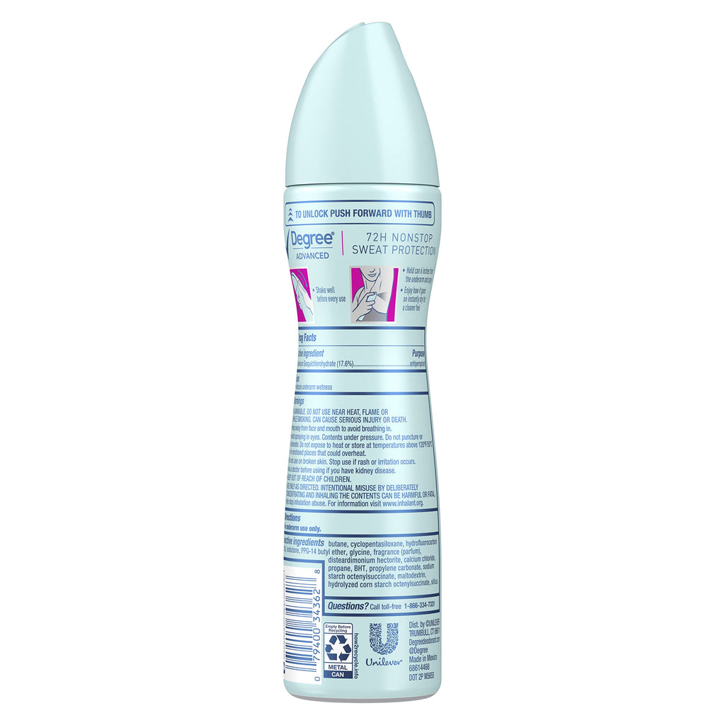 Degree Advanced Antiperspirant Deodorant Dry Spray, 3 Pack, 3.8 oz