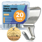FURWEY Vinyl Siding Hooks, 20 Pack, Heavy Duty Stainless Steel