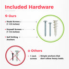 TIDYME Garage Tool Organizer Wall Mount - 64 inches - Sturdy Storage Rack with Adjustable Hooks, Anti-Rust - Easy Installation, 400lbs Capacity - Garden Tool Organizer (04 Racks & 08 Hooks)