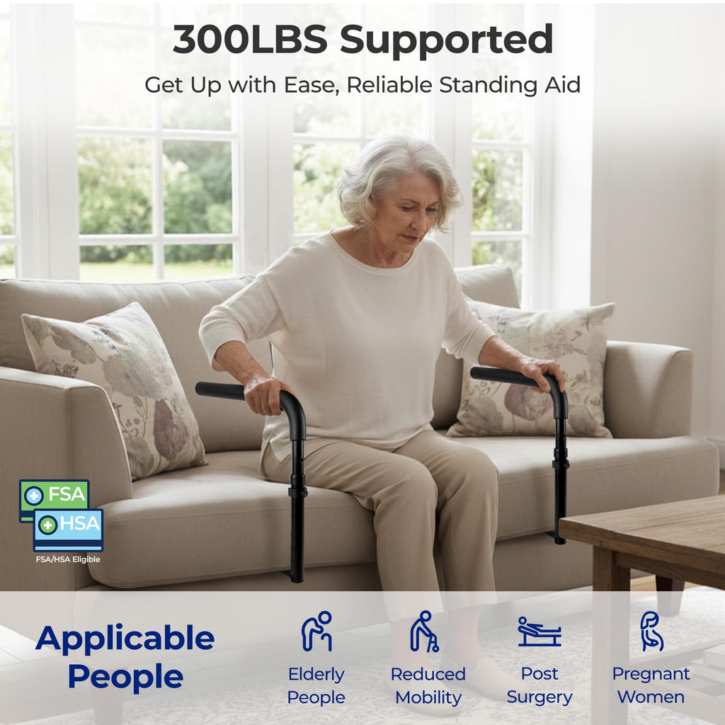 L1 Stand Assist Rail for Couch, Chair Stand Assist Aid for Elderly, Elderly Assistance Products, Disabled, Senior Mobility Aids Adjustable Safety Grab Bar for Sit, Stand, Couch Cane