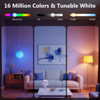 DAYBETTER Smart Light Bulbs, RGBCW Color Changing Smart Bulb Compatible with Alexa & Google Home,Preset Scene, Music Sync, A19 E26 2.4G WiFi Bluetooth Dimmable LED Bulbs, 60W Equivalent, 800LM, 6 Pack