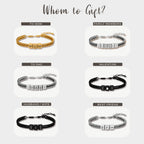 Personalized Silver Stainless Bracelet, 1-10 Bead, Custom Engraved Gift