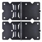 Self Closing Gate Hardware Hinges Heavy Duty for Wooden/Vinyl/PVC Fences,90 Degree Adjustable, with Installation Screws and Swing Adjuster Tool,2 Pack/Set,Black
