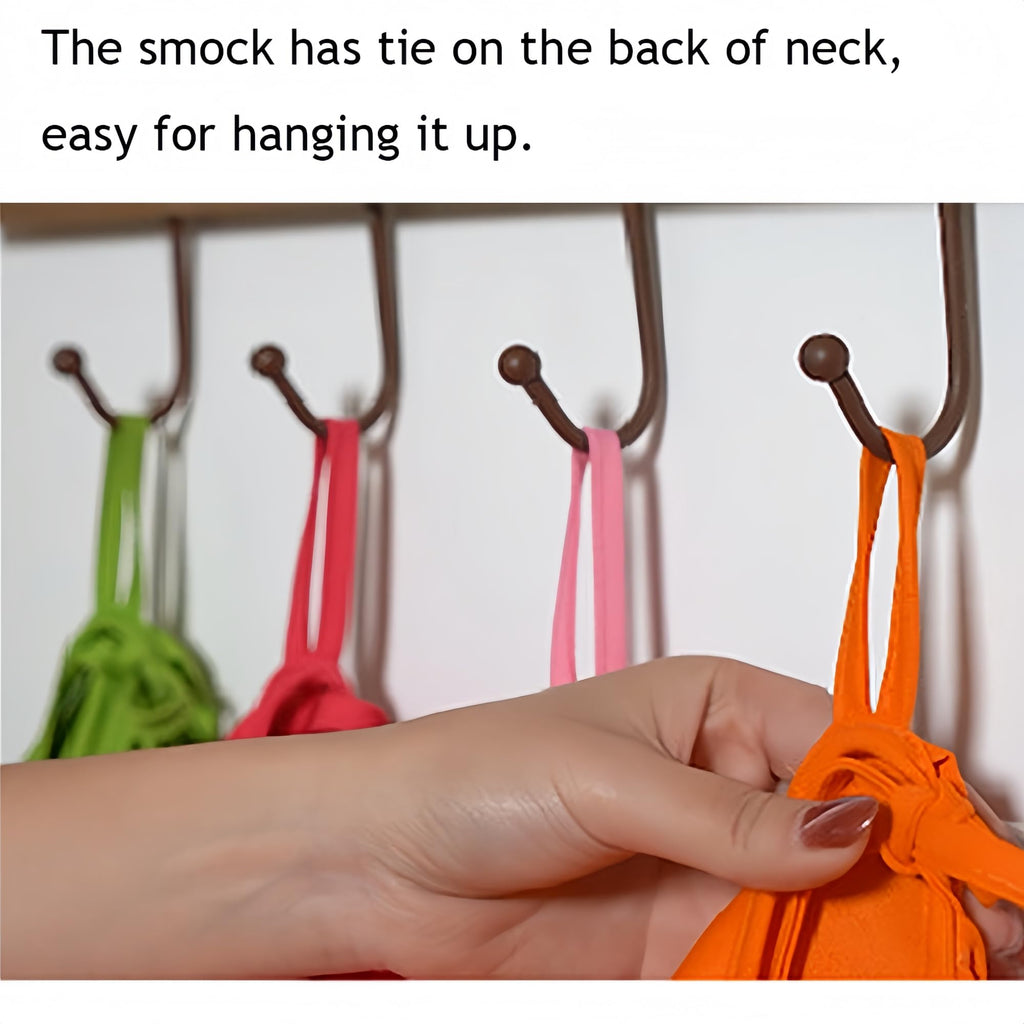 Lauthen.S Kids Art Smock, Toddler Painting Apron Long Sleeves with Pocket for Crafting Painting 2-12 Years(Purple,L)