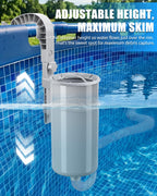 Juecity Pool Skimmer, Above Ground Pool Skimmer with 10 Pcs Skimmers Socks, Floating Pools Surface Skimmers Basket, Wall Mount Pools Maintenance Accessories for Inflatable and Metal Frames