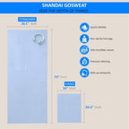 Shandali Hot Yoga Towel - Suede, 100% Microfiber, Super Absorbent, Bikram Yoga Towel, Placid Blue - 26.5 x 72