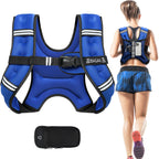 BAGAIL Weighted Vest, 5lb/8lb/10lb/12lb/15lb/20lb/25lb/30lb Weight Vest for Walking & Weight Loss, Reflective Rucking Vest with Phone Pouch for Women & Men, Home Gym & Outdoor Training