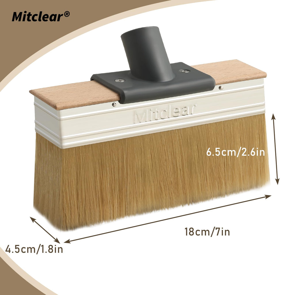 Mitclear Deck Stain Applicator Brush Replacement(2 Sets), 7IN Wide Deck Paint Brushes for Applying Stains, Paints and Sealer on Outdoor Wood Deck, Fence, Patio, Wall, Furniture