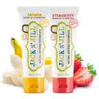 Jack N' Jill Natural Kids Toothpaste - Strawberry & Banana - Organic, Gluten Free, Vegan, BPA Free, Fluoride Free, SLS Free, Dairy Free - Making Toothbrushing Fun for Kids - 1.76 oz (Pack of 2)