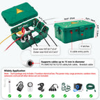 Hrensaw Large Outdoor Electrical Box(12.5x8.5x5inch),IP54 Waterproof Outdoor Outlet Covers,Weatherproof Extension Cord Covers Protect Outlet,Plug,Timer,Power Strip,Holiday Light,Green