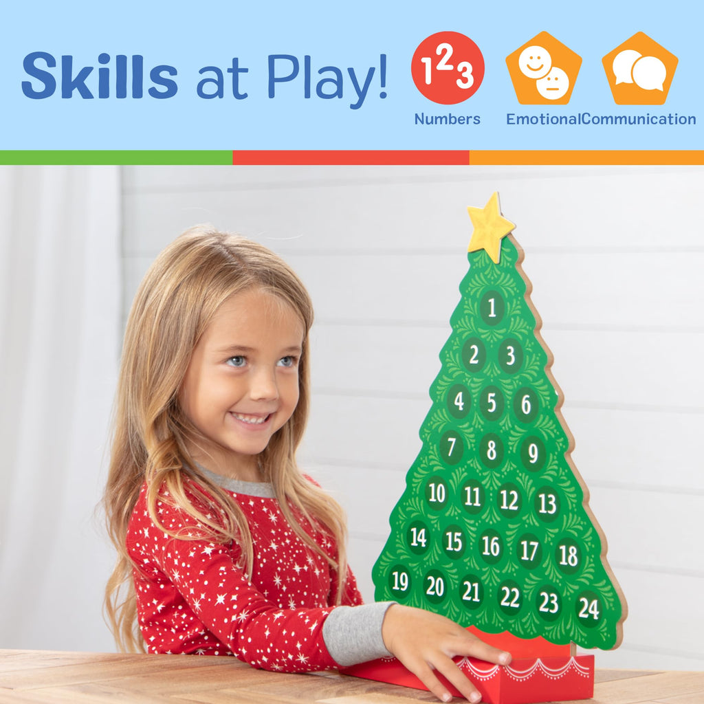 Melissa & Doug Countdown to Christmas Wooden Advent Calendar