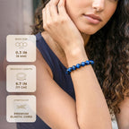 Conscious Items Blue Tiger's Eye Bracelet for Women & Men, Gemstone Beads