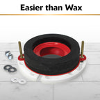 Korky 6000CP Toilet Wax Free Seal Kit with Hardware - 4 Pack