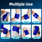 Comfytemp Wrist Ice Pack Wrap Carpal Tunnel Relief Wrist Brace, 2 Packs, FSA Eligible HSA, Gel Ice Packs for Injuries Reusable Wrap for Hand Pain, Hot Cold Compress Hand Brace, Dark Blue