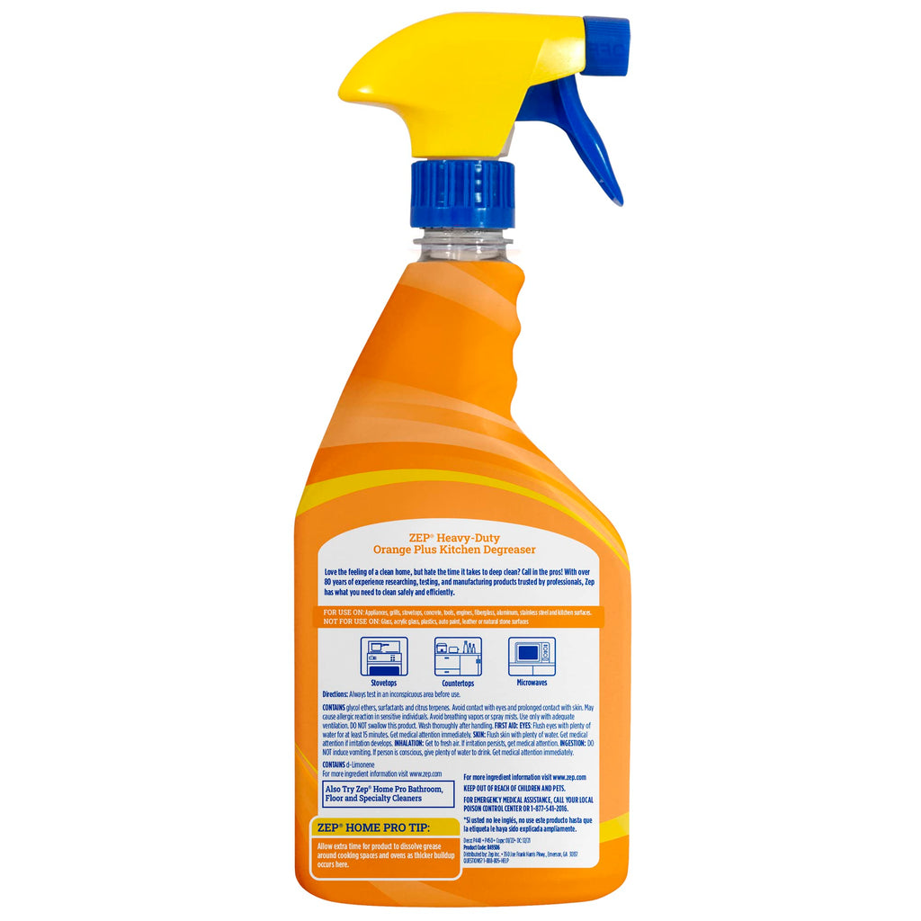Zep Home Pro Orange Plus Kitchen Degreaser - 24 Fl. Oz. - R49506 - Pro Trusted Cleaning Power: Now in Refreshing Scents & Family Friendly Formulas (6)…