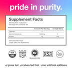 TBR Labs Pure Bovine Colostrum 180 Capsules - Antibiotic and Hormone Free - USA Sourced - All Natural - 100% First Milking