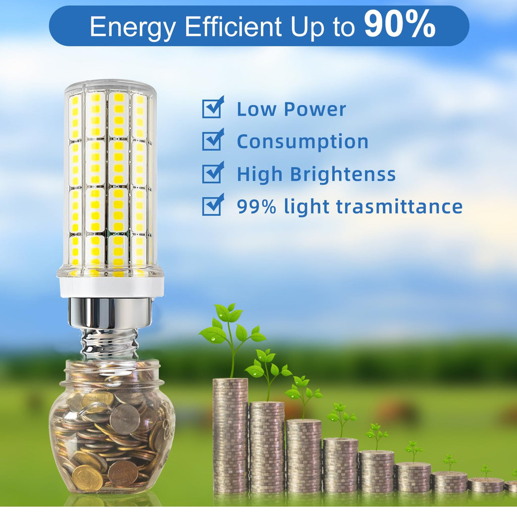 RIUVAO 4 Pack E12 Led Bulb 200w Equivalent Chandelier Light Bulbs Bright E12 LEDs Candelabra Bulb 5000k Daylight White 2500lm Led Light Bulb for Chandeliers, Ceiling Fan, Pendant, Wall sconces