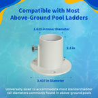 Blue Wave NE1228PR Aluminum Deck Flanges for Above Ground Pool Ladder - Pair