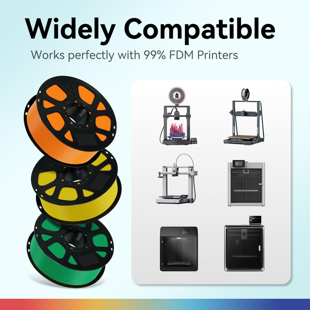 Kingroon Wood Color PLA Filament 1.75mm, 1kg Spool (2.2lbs), +/- 0.03mm Accuracy, Clog-Free 3D Printer Filament for Most FDM 3D Printers
