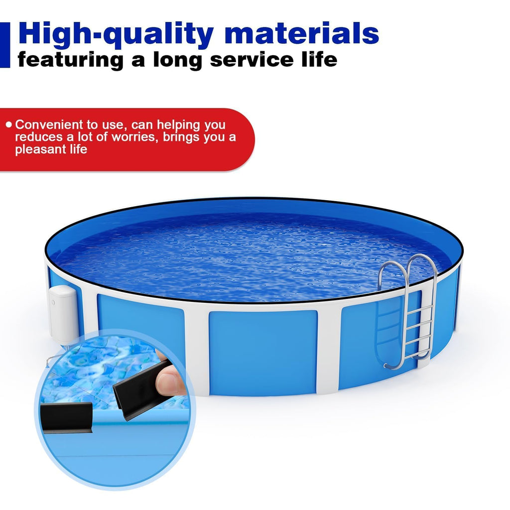 Svepndic 60PCS Coping Strips for Overlap Above Ground Pool Liner Coping Strips,Pool Coping Clips Replacement Kit for 24ft Round Pool