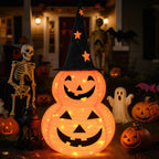 3FT Pumpkin Halloween Decorations Outdoor, 8 Modes Battery Operated Pumpkin Decorations, Collapsible Jack-o-Lantern Halloween Lights for Home, Party, Yard, Porch Thanksgiving Fall Decorations