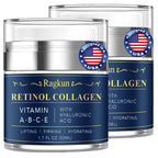 Ragkun Retinol Cream for Face, Collagen Neck Creams for Tightening and Firming, Anti Aging Day & Night Facial Moisturizer for Women & Men, Instant Face Lift Wrinkle Cream 2-Pack