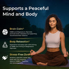 GABA Gummies 500mg for Relaxation, Calm Mood & Sleep Support, Calm Gummies with L Theanine, Ashwagandha, Magnesium, Vitamins D3, B6, GABA Supplement for Adult, Blueberry 60 Count (Pack of 1)
