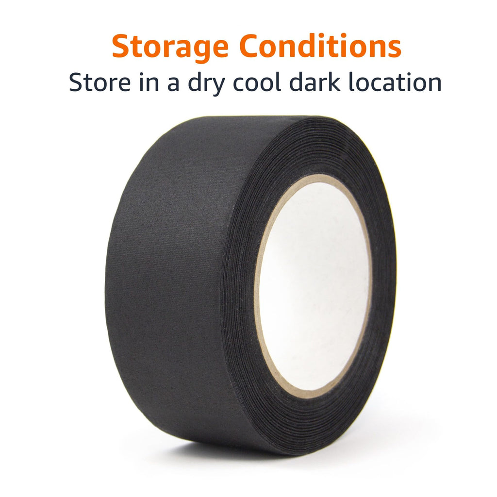 Amazon Basics No Residue, Non-Reflective Gaffers Tape for Photography, 2 inch x 90 feet, Black (Pack of 2)