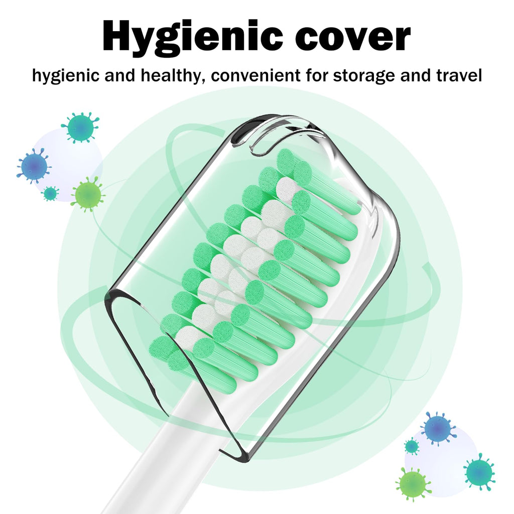 Toothbrush Heads for Philips Sonicare Replacement Brush Heads Medium Soft Dupont Bristles Electric Toothbrush Replacement Heads Fit E-Series Essence Xtreme Elite Advance and CleanCare, 6 Pack