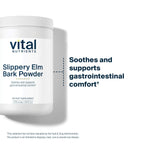 Vital Nutrients Slippery Elm Bark Powder - Herbal Leaky Gut Support - Vegan Gastrointestinal Support for Regular Bowel Movements - Gluten, Dairy, Soy Free - Non-GMO - 2500mg