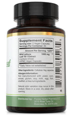 Wild Lettuce Leaf Extract Supplement Capsules 10:1 (120 Capsules)