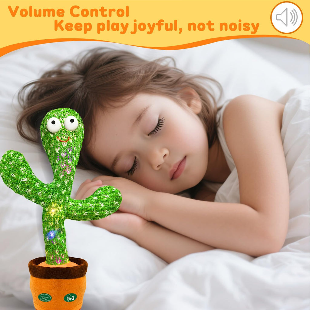 Hunfur Interactive Dancing Talking Cactus Toy, Repeat What You Say