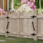 skysen 4 Pack 14" Fence gate Spring self Closing and Adjustable for Wooden or Vinyl Fence,Carbon Steel,Black(gate spring-14"-4)