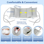 Mybow Neck Stabilizer Head Support Pillow, Post Surgery Pillow for Upright Sleeping, Back & Side Sleep Training, Bed Positioning Wedge for Elderly Bedridden, Adjustable Medical Head Stabilizing Pillow