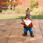 WONDHOME Funny Garden Gnome Statues 7", Armed Gnomes Tactical Guarding Gnomes Figurine with Weapon for Outdoor Yard Home Office Decor - Gifts for Men Dad Women Birthday Christmas