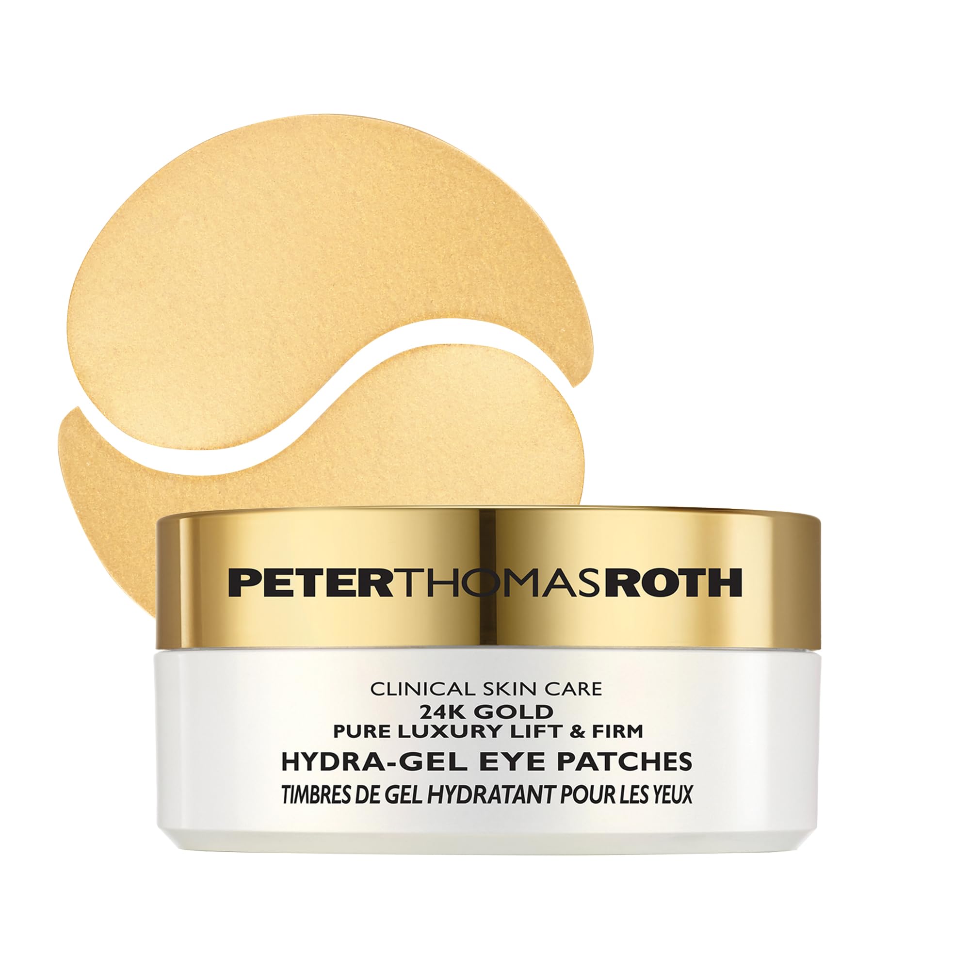 Peter Thomas Roth | 24K Gold Firming Hydra-Gel Eye Patches | Gold-Infused Eye Mask Patches for Fine Lines, Crow's Feet and Dark Circles