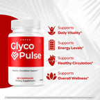 Glyco Pulse Capsules - Official GlycoPulse Pills Advanced Premium Formula Support Maximum Strength, All Natural Ingredients Vitamins for Overall Health & Wellness, 60 Capsules for 1 Month