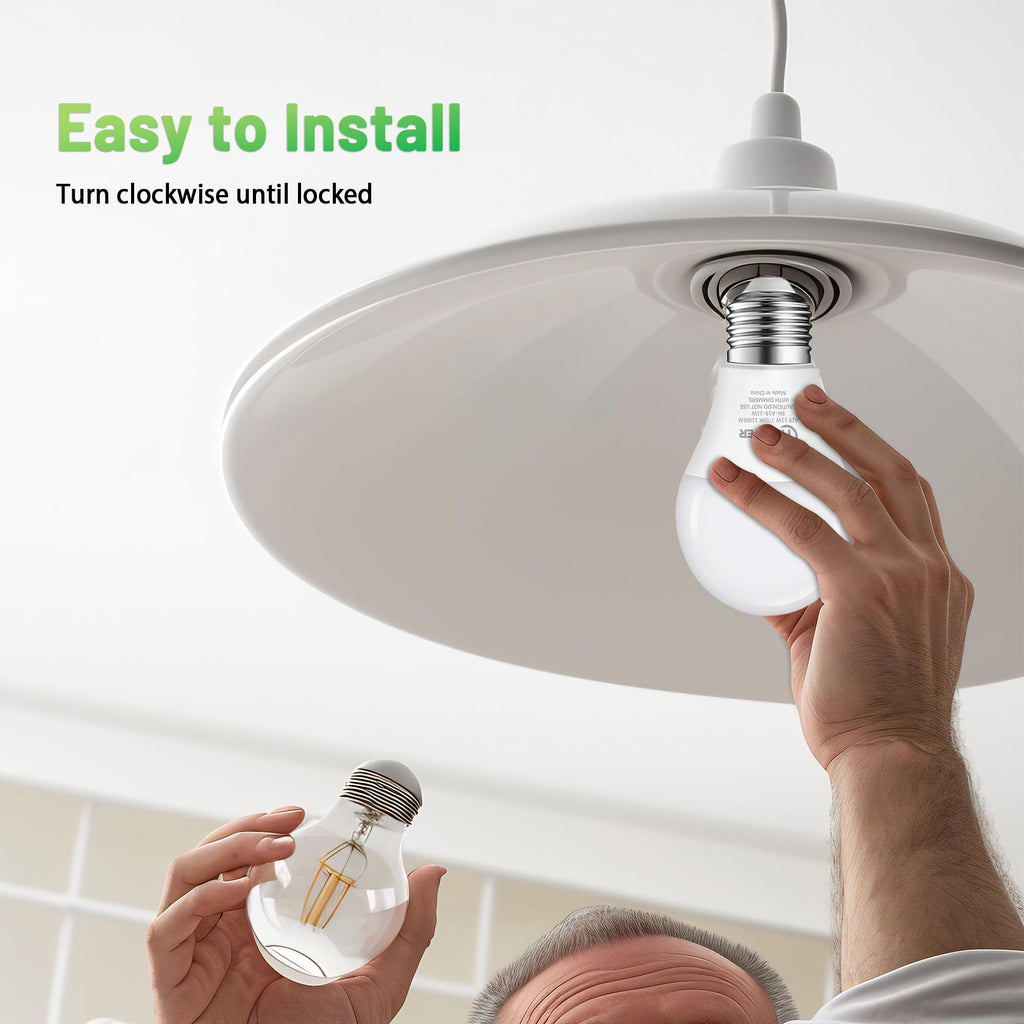 JIANGSILING A19 LED Light Bulb, 75W Equivalent LED Bulb, 11W 2700K Warm White, 1100 Lumens, Non-Dimmable Light Bulbs, CRI 85+, No Flicker E26 Base Bulbs for Home Office, 24-Pack