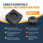 Anti Vibration Pads for Washing Machine and Dryer (Set of 4) - Washer Anti Vibration Pads with HexiGrip™ - Washing Machine Accessories & Leveling Pads - Vibration Dampening Mat