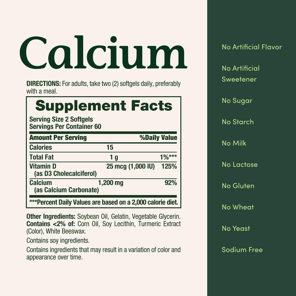 Nature's Bounty Fish Oil + Calcium with D3 Bundle – Heart, Bone & Immune Health Support, Omega-3 1200mg, 200 Softgels + Calcium 1200mg, Vitamin D3, 2x120 Ct – Wellness Duo Pack