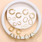 Yesteel Rose Gold Hoop Earrings, Rose Gold Plated Earrings for Women